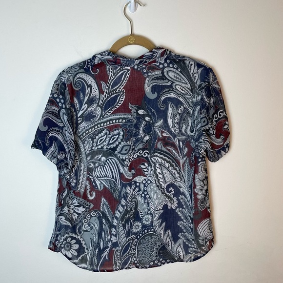 Alfred Dunner Paisley Short Sleeve Vacation Top Size 8 - Picture 6 of 7